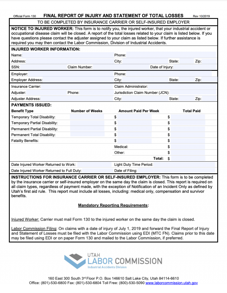Forms | Utah Workers' Compensation Lawyers Rose Legal, PLLC