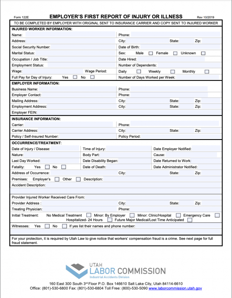 Form 122 E